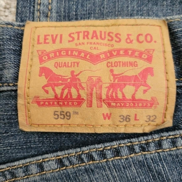 Levi's 559 Men's Relaxed Straight Fit Jeans Dark Size 36x32 NEW - Picture 10 of 13